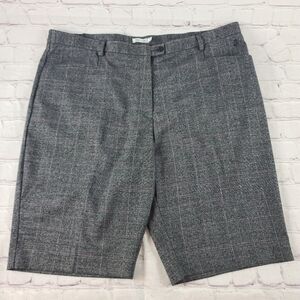 Green Lamb Womens 16  Bermuda Golf Shorts Grey Plaid